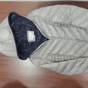 Laundry Shelli Segal Womens Grey Lightweight Packable Puffer Coat Zipped Small